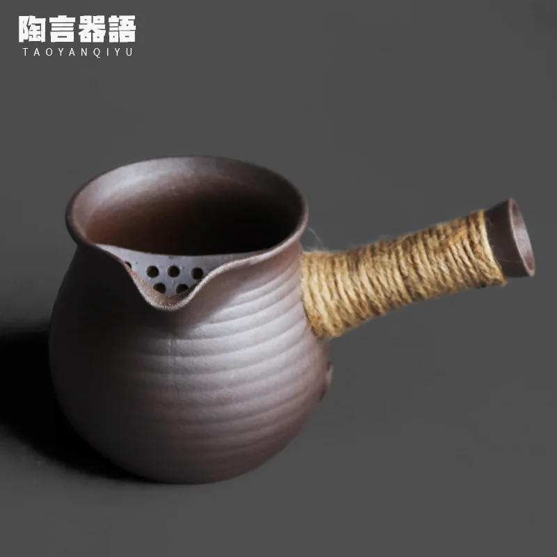 

Rock and soil material side handle boiling water teapot charcoal gas open fire electric stove coffee milk tea cooking single pot