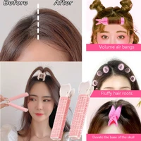 fluffy hair root clip curly air bangs curling tube artifact ladies head fluffy hair clips curler lazy heatless styling tools