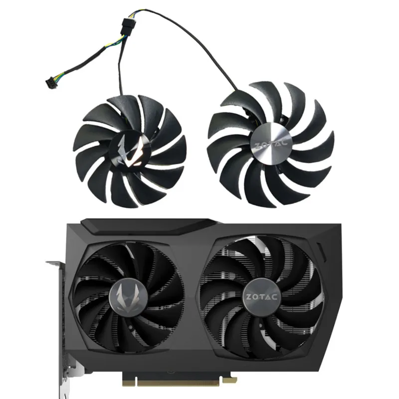 

NEW Original 2PCS/1SET 88MM/100MM RTX 3070 Twin Rand GPU Fan，For ZOTAC RTX 3070 3070Ti Twin Rand Graphics card cooling fan