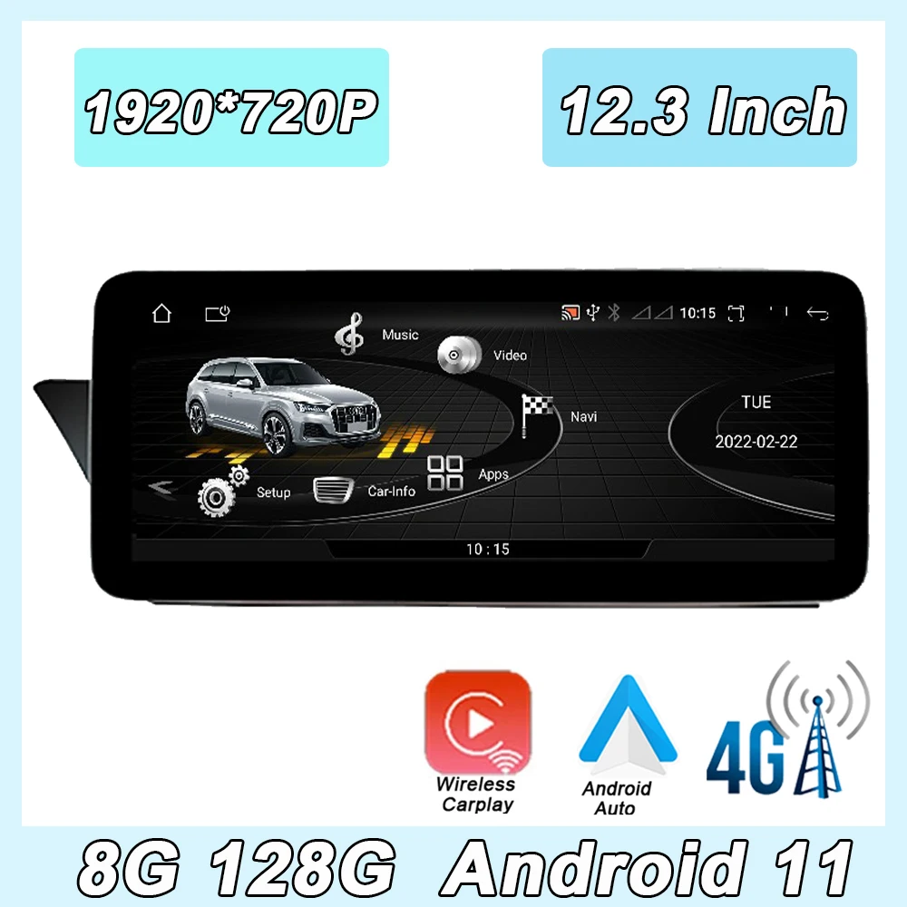 

Автомагнитола на Android 11 для Audi A4 A5 S4 S5 A4L B8 2009 - 2016 с поддержкой Wi-Fi и 4G LTE