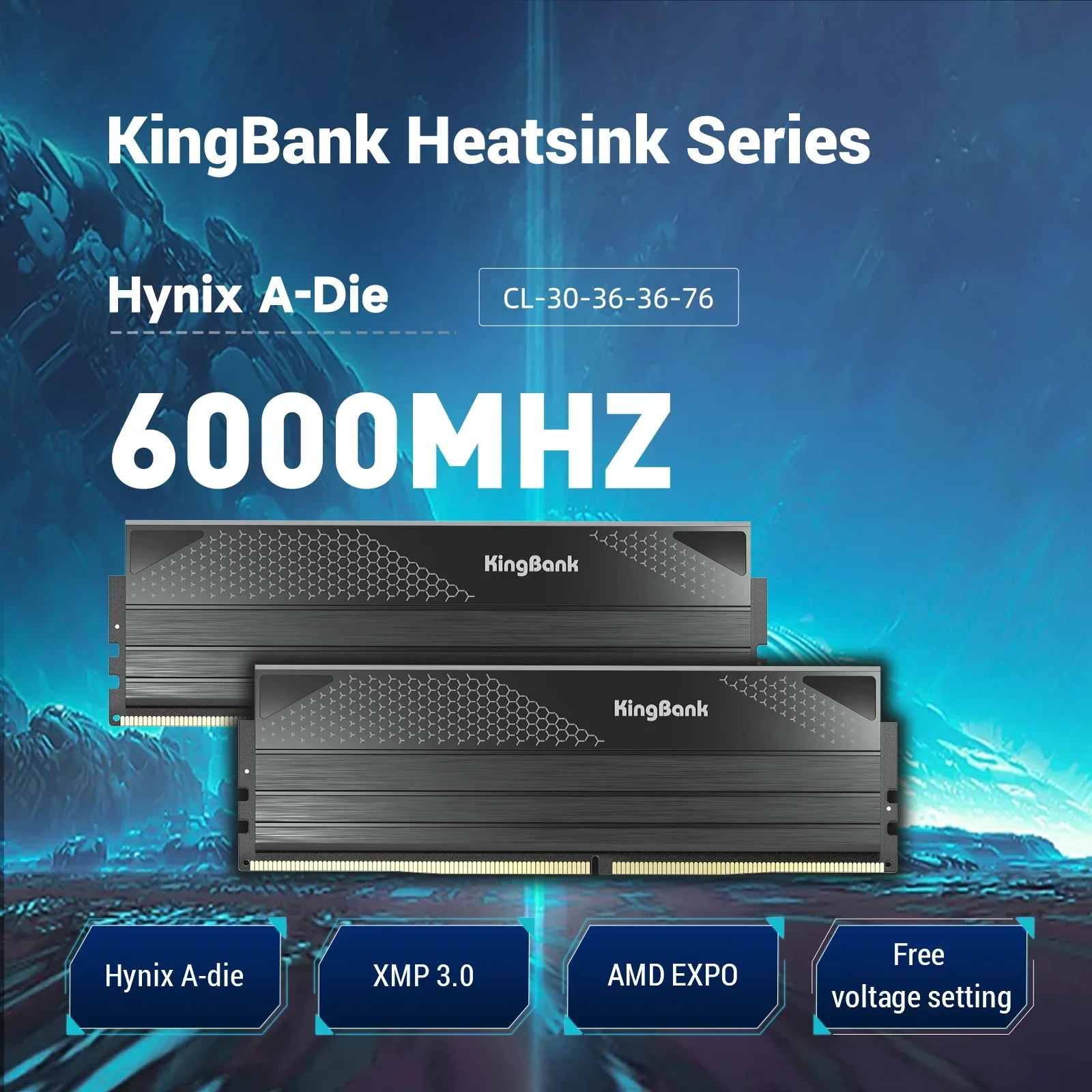 KingBank Горячая распродажа Память GB Ram ddr5 16 ГБ x2 32 6000 МГц Поддержка XMP 3 0 1 35 В ОЗУ для
