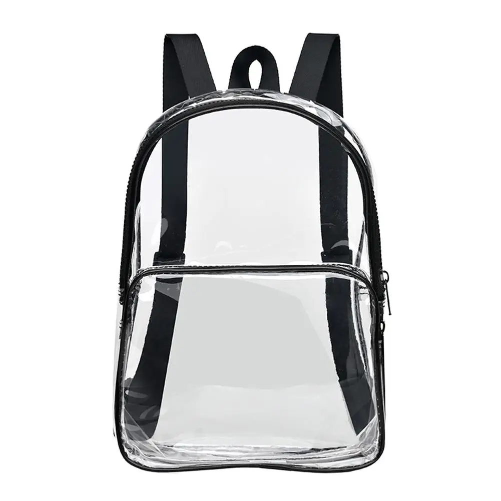 

Fashion Backpack for Men Women Simple Korean Style Retro Denim Transparent Daypack Students Travel Bag Laptop Bags for Girl Gift