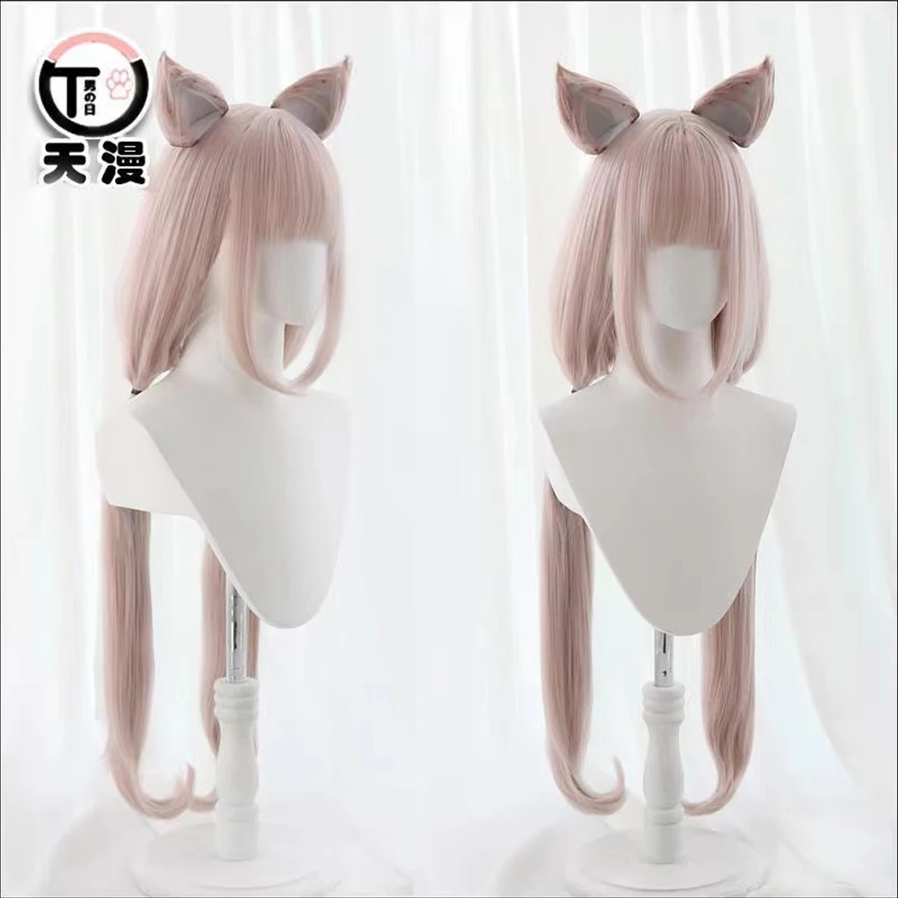 Nekopara шоколадный ванильный женский длинный парик конский хвост косплей костюм
