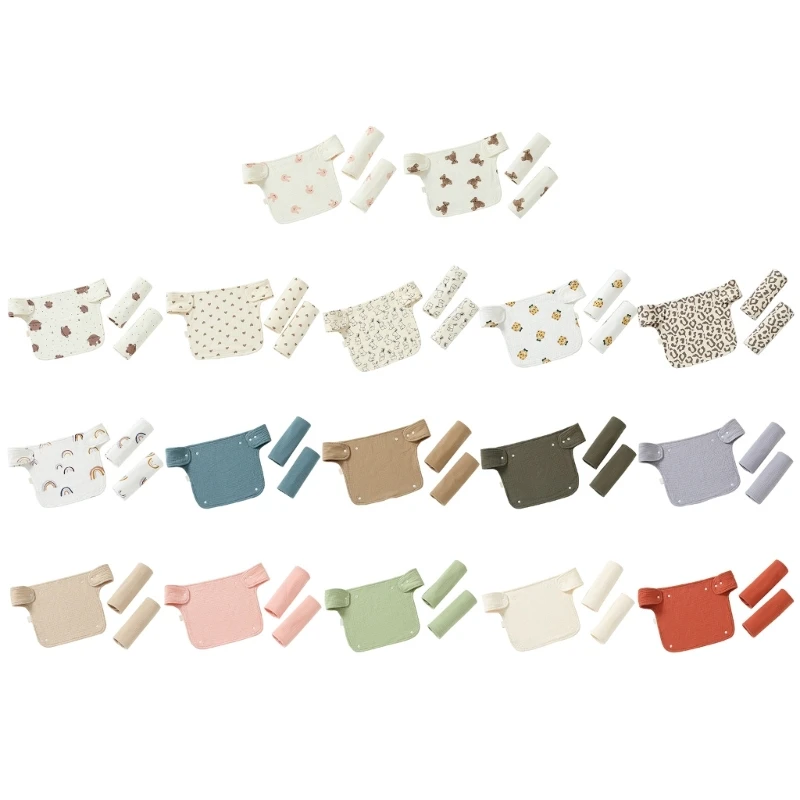 

57EE Cotton Pad Saliva Towel Baby Waist Stool Drool Bib Multifunction Baby Strap Drool Teething Pads Newborn Infants Supply