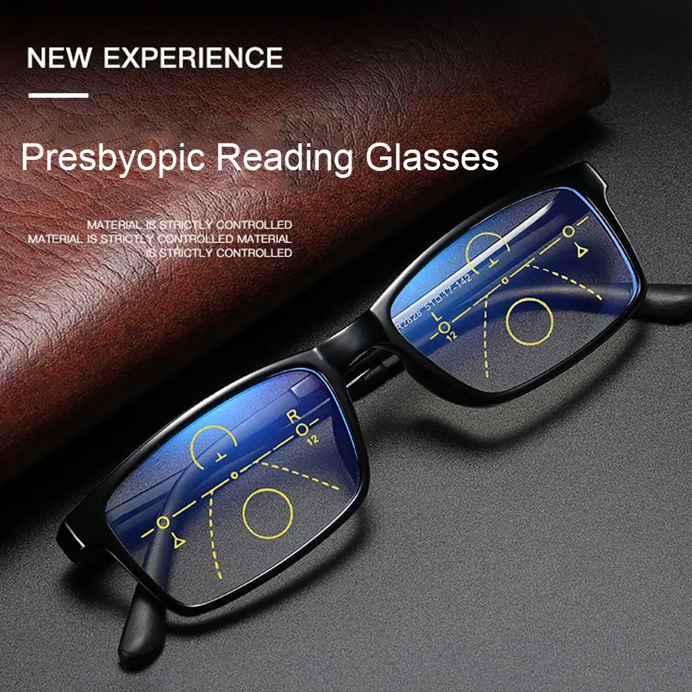 

1 шт. прогрессивные очки для чтения, Мультифокальные бифокальные мужские женские мужские очки с защитой от сисветильник и усталости