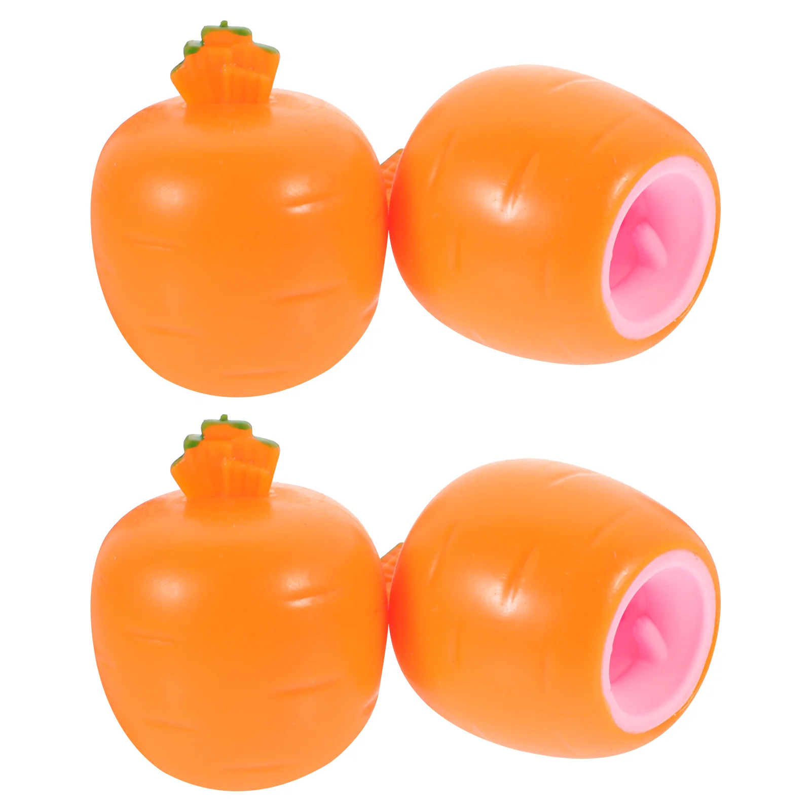 

4 Pcs Household Carrot Pinch Toy Plastic Cartoon Shaped Decompression