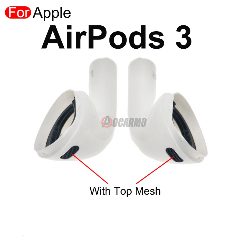 Aocarmo для Apple AirPods 3 Нижняя оболочка наушников корпус с верхней сеткой черное