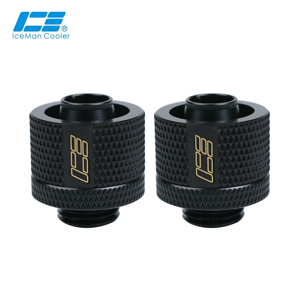 

IceManCooler 3/8"x5/8",10x16MM Hose,Soft Tube Fittings For Computer Server,Workstation Water Cooling,Black,Φ23x24mm