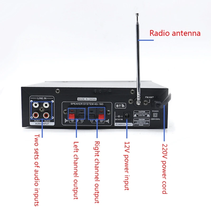 

Hi-Fi стерео цифровой усилитель мощности 2-канальный аудио USB Music Home E1YA