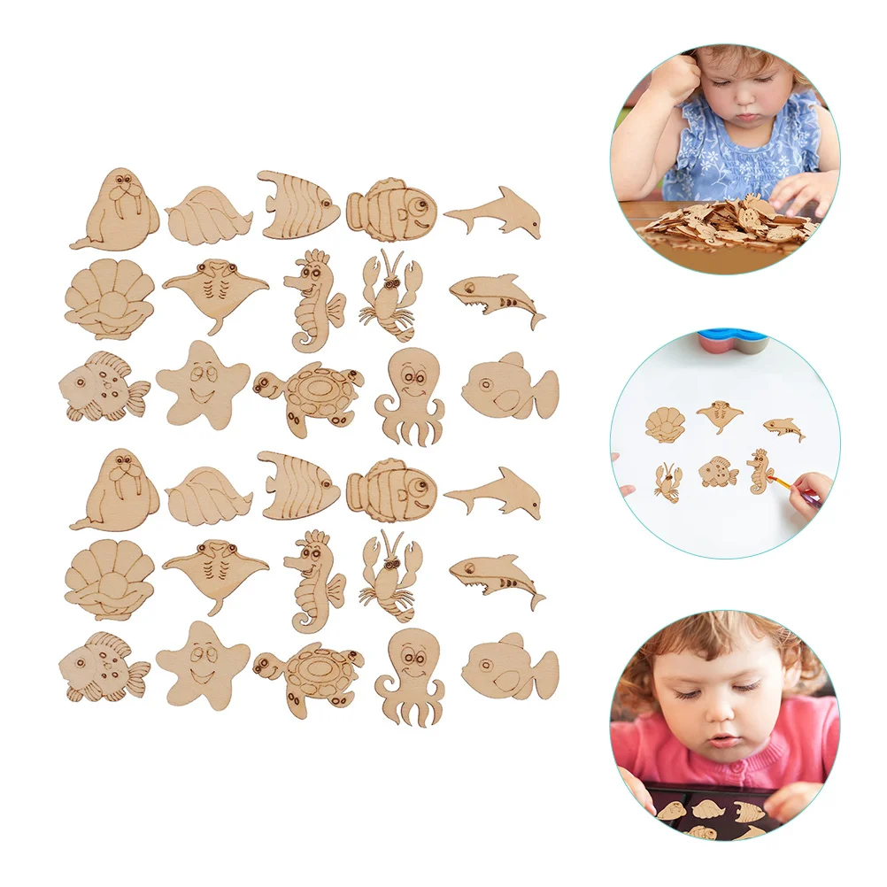 

Wood Cutouts Wooden Unfinished Animalocean Diy Shapes Cutout Slices Craft 3D Crafts Sea Animalsnautical Embellishments