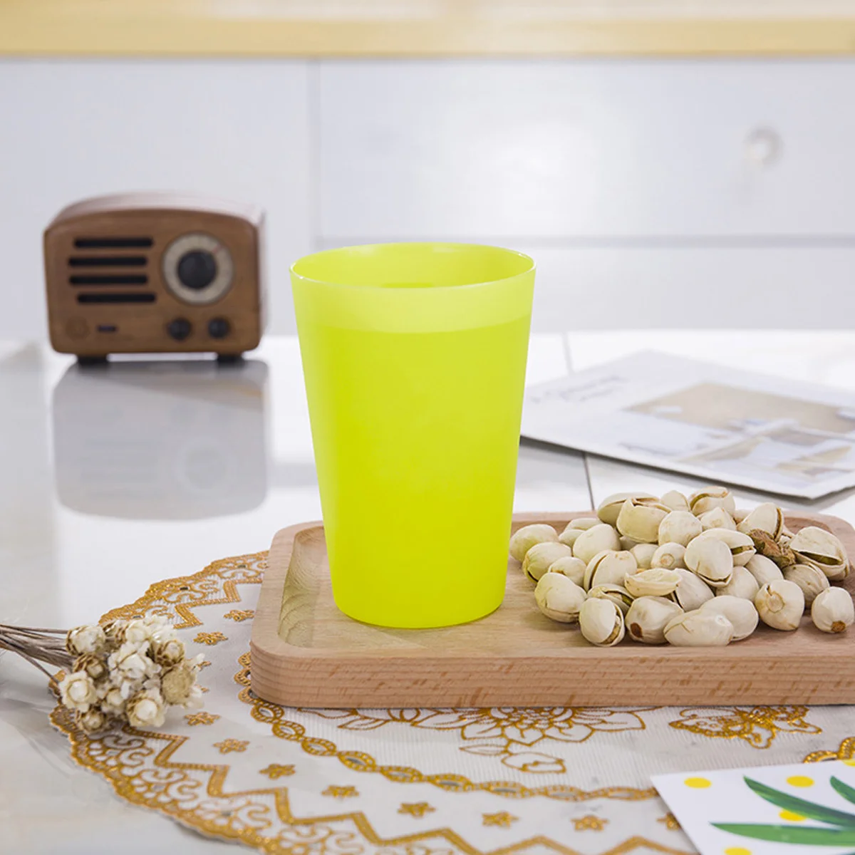 

15pcs Cups Reusable Water Cup Drinking Cups Cups for Party Supplies 101- 200ml ( Mixed Color )