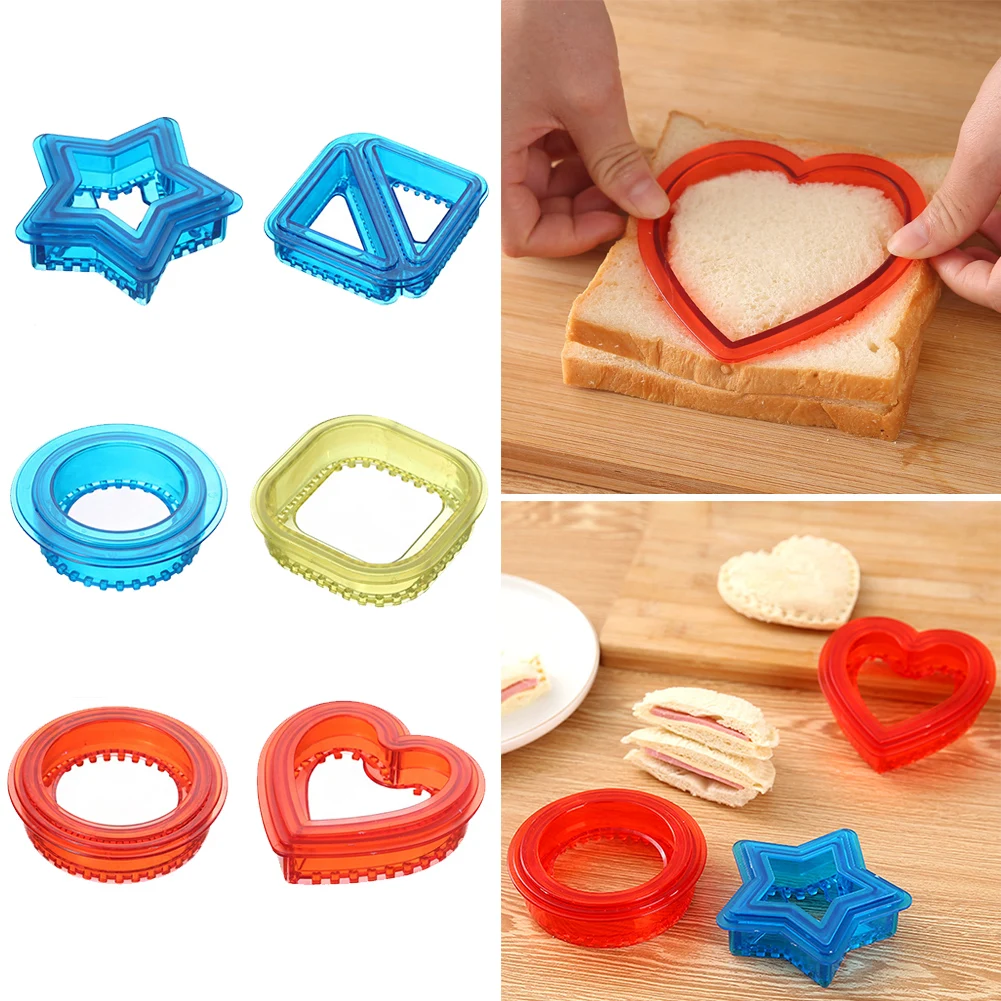 

Love Biscuits Cut Sandwich Moulds Bread Cut Children's DIY Breakfast Bread Toast Cut Cookie Moulds Bread Moulds