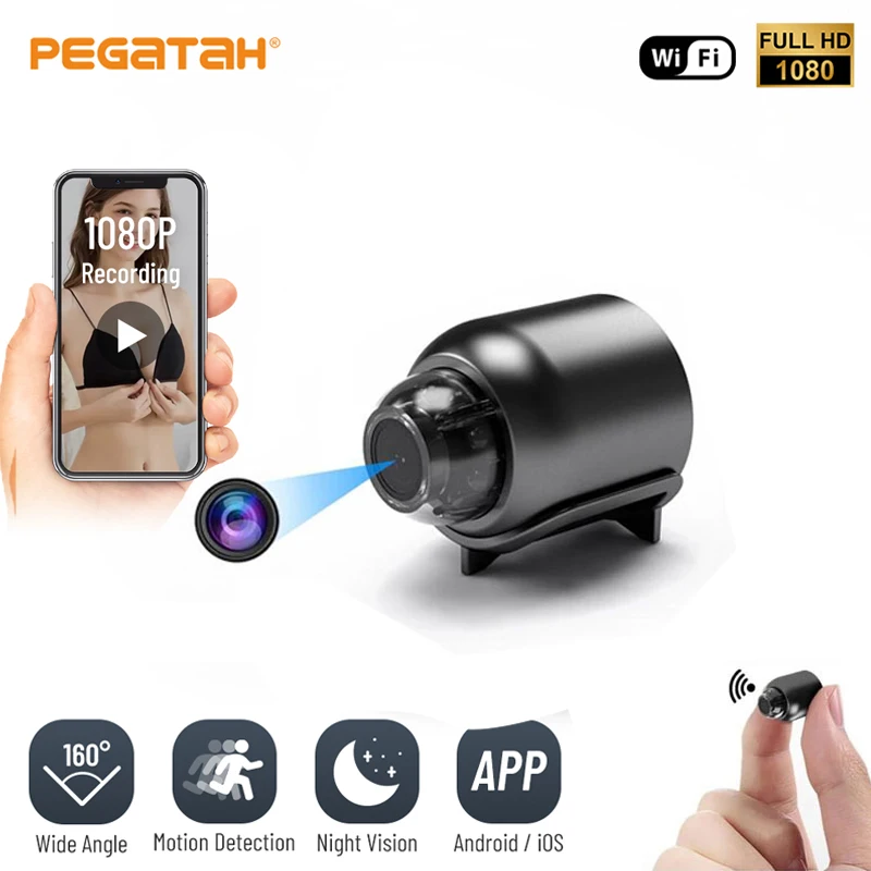 

Mini Wifi Camera 1080p HD Surveillance Security Ip Cameras Night Vision Motion Detect 160° Wide Angle Smart Home Small Camcorder