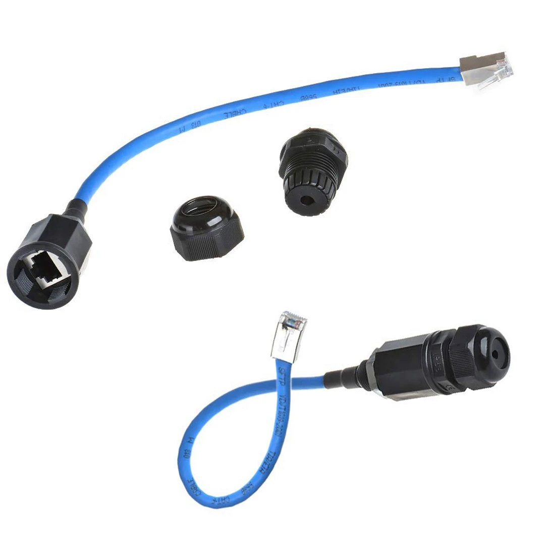 2 шт. M20 RJ45 водонепроницаемый Cat5/5E/6 8P8C разъем IP67 Ethernet LAN Кабельный соединитель