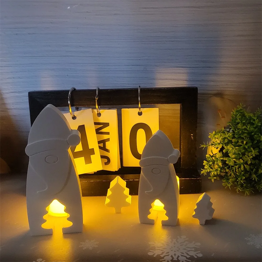 Высокое качество орнамент Санта-силиконовая форма Рождественская елка Декор для