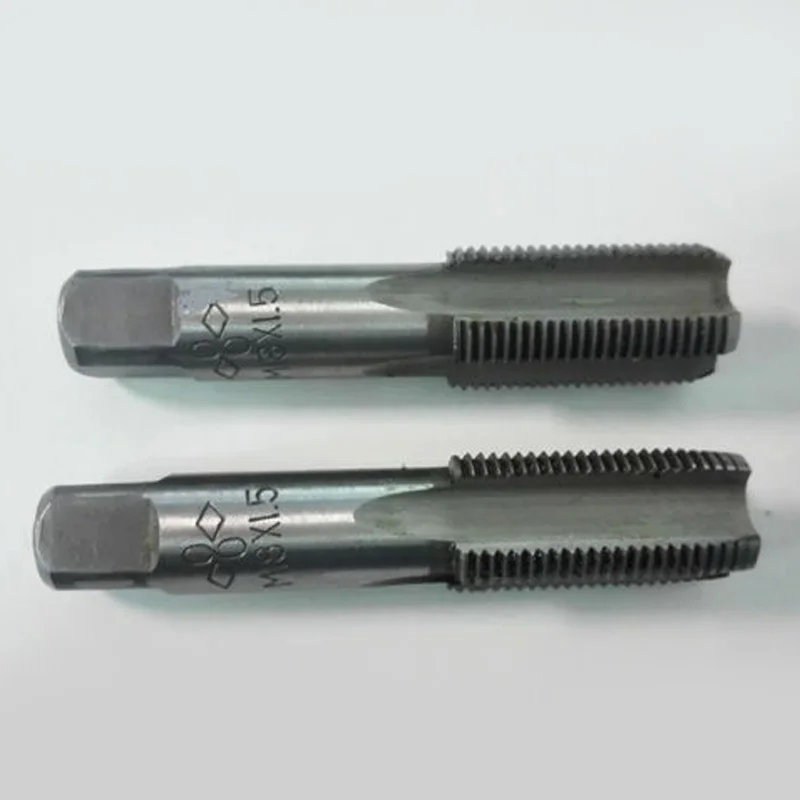 2pcs/set 18mm X 1.5 Metric Tap Right Hand Thread M18 X 1.5mm Pitch HSS Durable Thread Metric Plug Hand Tap Drill Set Hand Tools