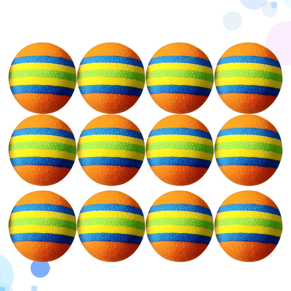 

12 Pcs Training Ball Colorful Balls Indoor Golf Funny Baseball Bulk Pet Playing
