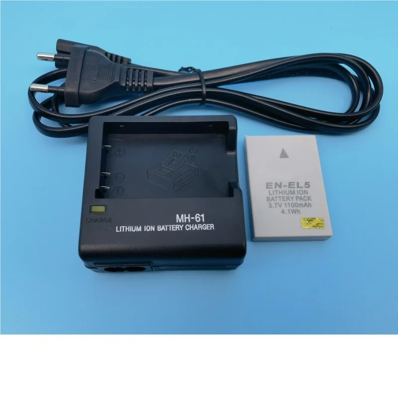 

MH-61 EN-EL5 battery+charger for Nikon P90 P100 P3 P4 P5100 P80 P510 P520 P530 P500 P6000 COOLPIX3700 4200 5200 5900 7900 camera