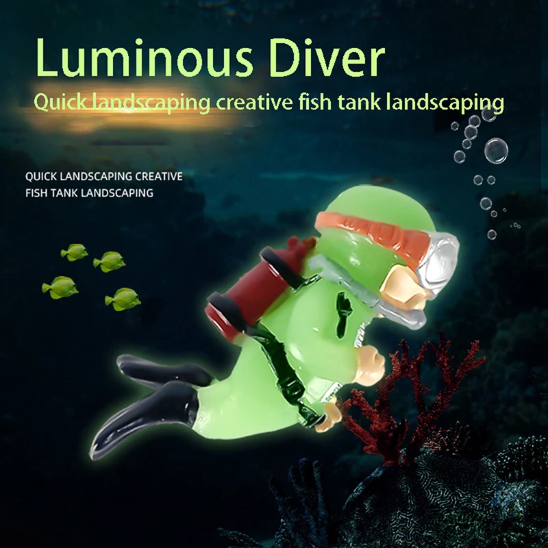 

Luminous Diver Green Fat Man Fluorescent Color Floating Micro Landscaping Floating Ball Fish Tank Landscaping Aquarium Ornaments