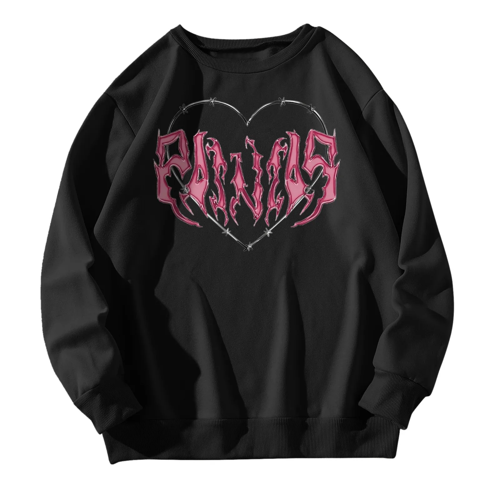 Осень-зима 2022 женские свитшоты свитшот на подкладке с принтом сердечек и букв