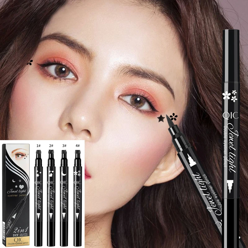 Moon Star Heart Flower Eyeliners Waterproof Eyes Cosmetics Pen Make-up For Women