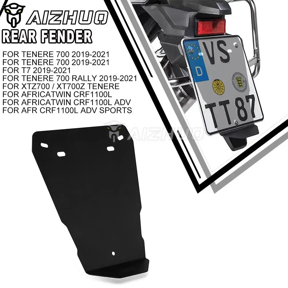 

Motorcycle License Plate Bracket Extension Fender Extender Mudguard For Yamaha Tenere 700 Rally XTZ700 XT700Z T7 2019 2020 2021