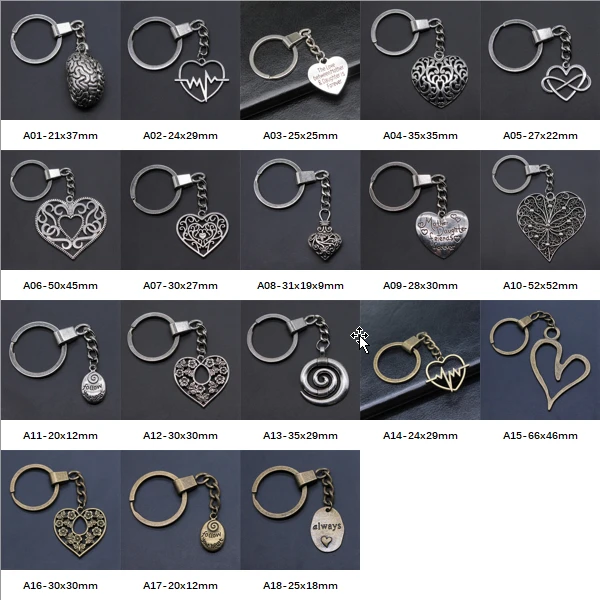 

New Arrival Heart Charms Car Keychains Keyrings For Women Gift