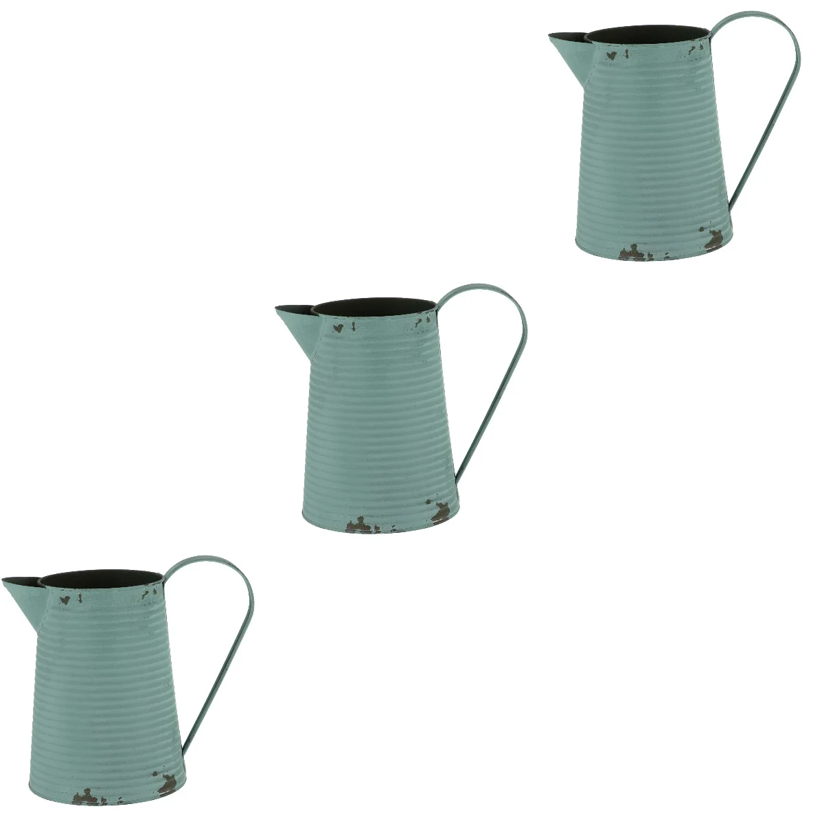 

Vase Flower Pitcher Metal Bucket French Rustic Farmhouse Tin Country Pot Vintage Plantershabby Chic Cangalvanized Jug Iron