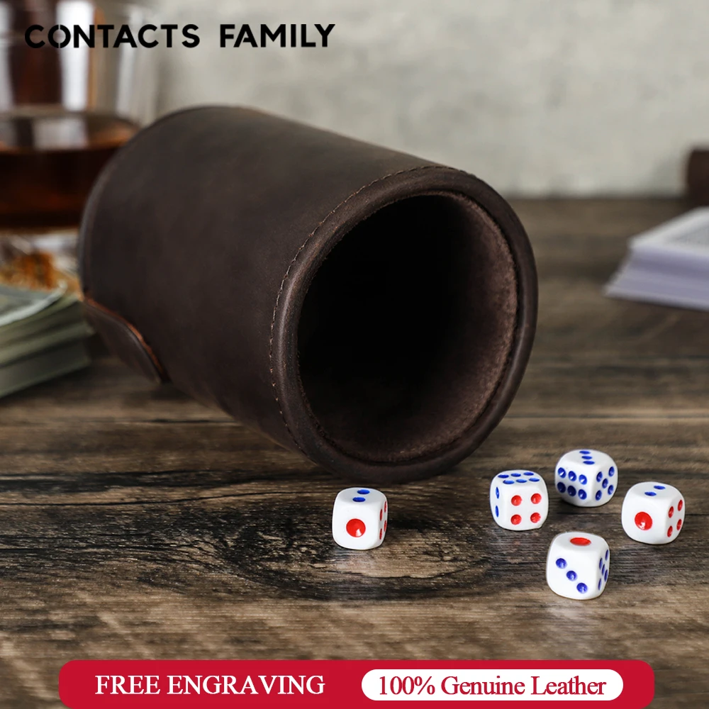 

Leather Dice Cup Bar KTV Entertainment Dice Cup For Most Dice Game Party Dice Entertainment For Family Gatherings Party Game