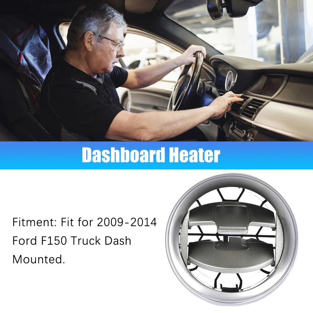 

1PC For Ford 2009-2014 F-150 Dash A/c Ac 9l3z19893ca Heater-air Outlet Louver Vent Black Durable Metal And Plastic