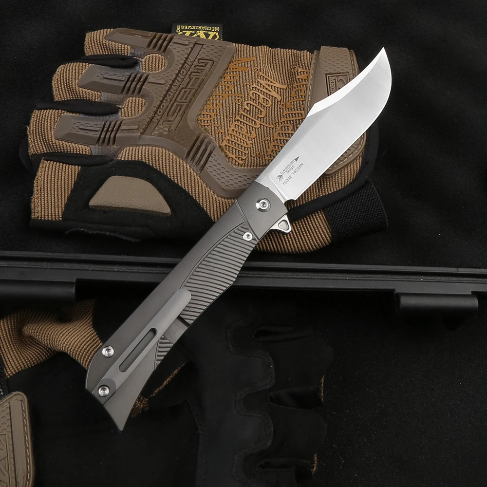Складной нож 14C28N с лезвием из титанового сплава