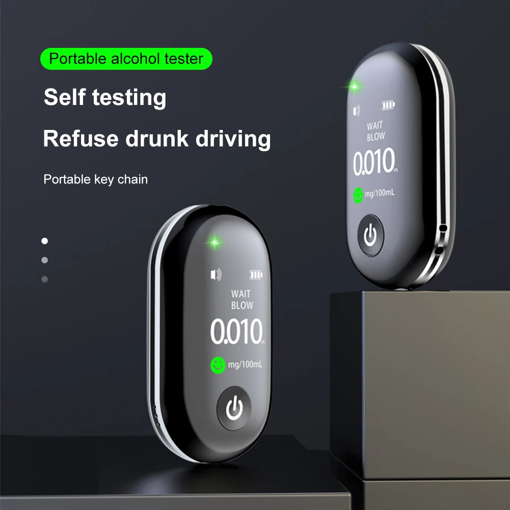

Professional Alert Breath Alcohol Tester Portable Breath Analyzer Detector Alcohol Tester LCD Display Digital Alcohol Tester