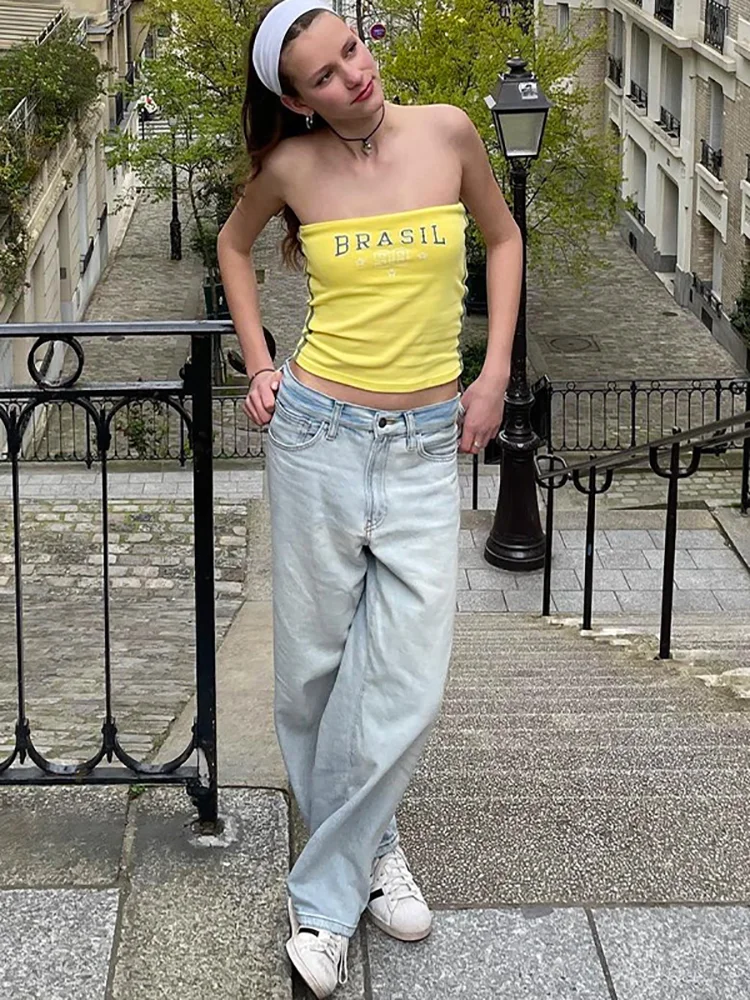 Женский укороченный Топ без бретелек Absobe повседневный облегающий контрастной