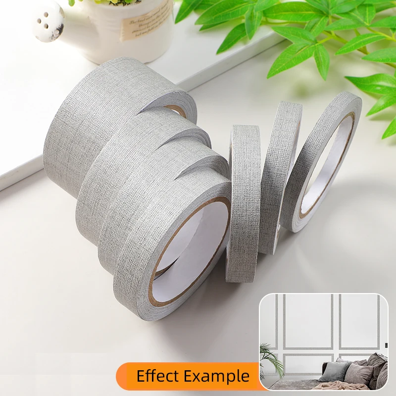 Серый льняной узор самоклеящаяся Красивая кромка дверь шкафа настенный уголок
