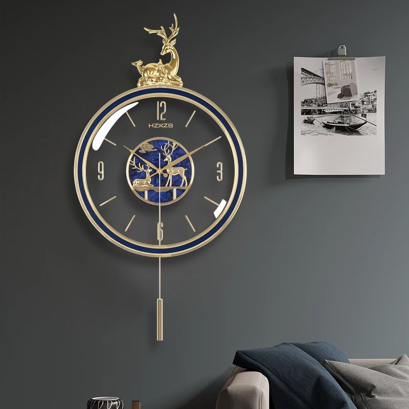 Роскошные Настенные часы в скандинавском стиле тихие креативные