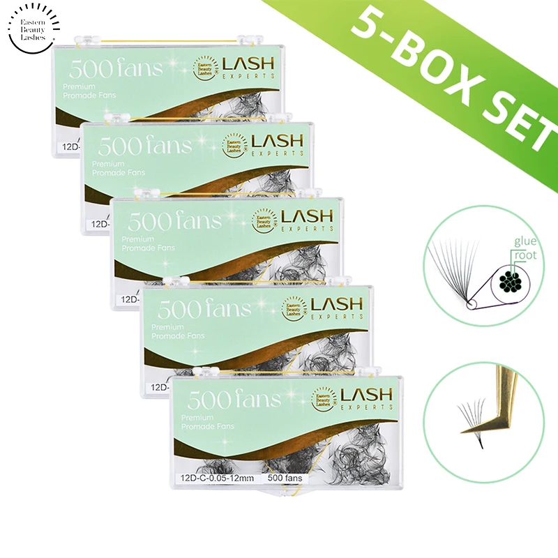Eastern Beauty 5 Trays Premade Loose Lashes Fans Loose Fan Lashes Extension Wholesale Volume 3d Loose Eyelash Extensions Fans