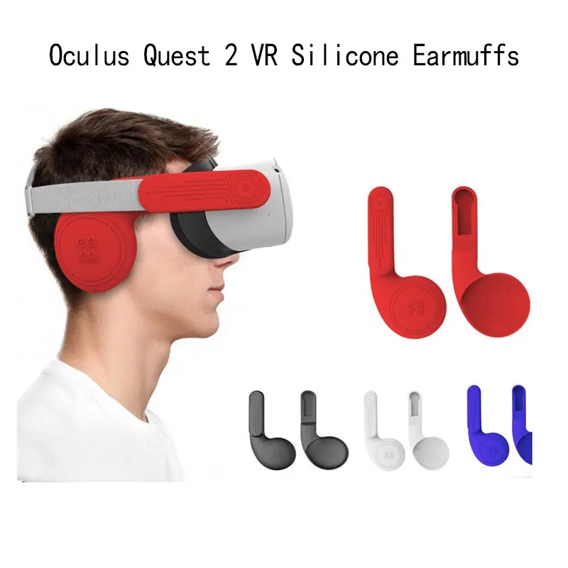 

1 пара силиконовых амбушюров для Oculus Quest 2, наушники виртуальной реальности, удлинители для наушников с улучшенным звуком, решения, аксессуар...