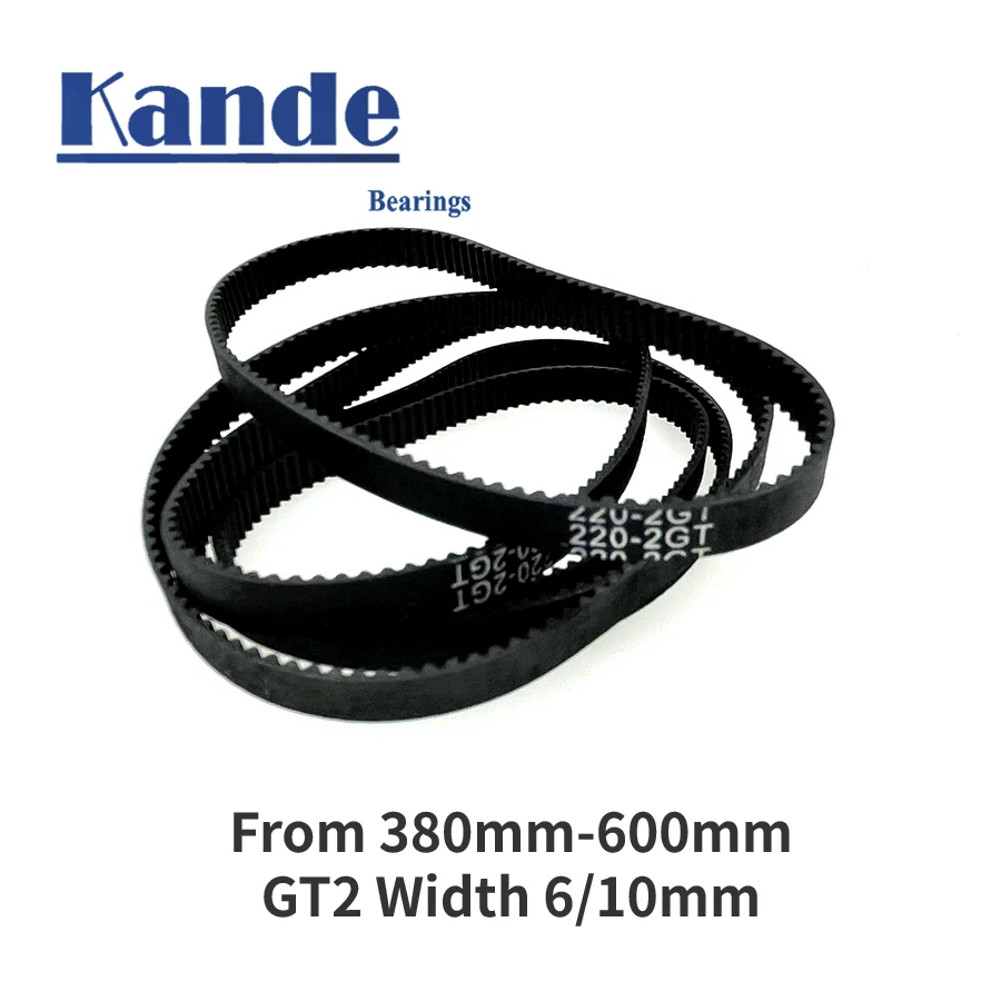 Kande 1 шт. детали 3D-принтера GT2 6 мм/10 мм резиновый ремень ГРМ с замкнутым контуром от 380 мм-600 мм ширина 6 мм/10 мм 2GT синхронный ремень