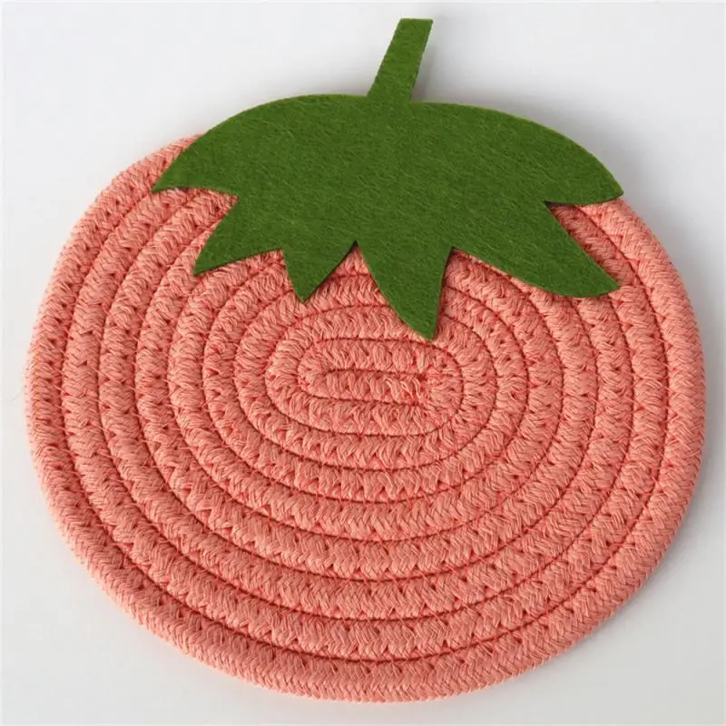 Кухонный коврик клубника из хлопковой веревки |