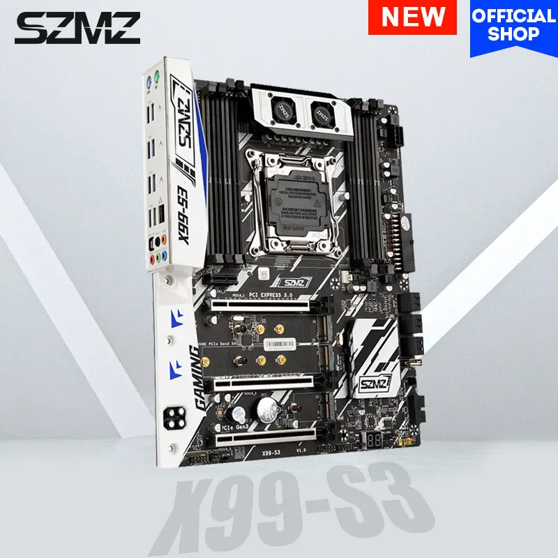 

SZMZ X99 S3 Gaming Motherboard LGA2011 V3 Support Intel XEON E5 DDR4 ECC REG Memory NVME USB3.0 ATX Server Support Turbo boost