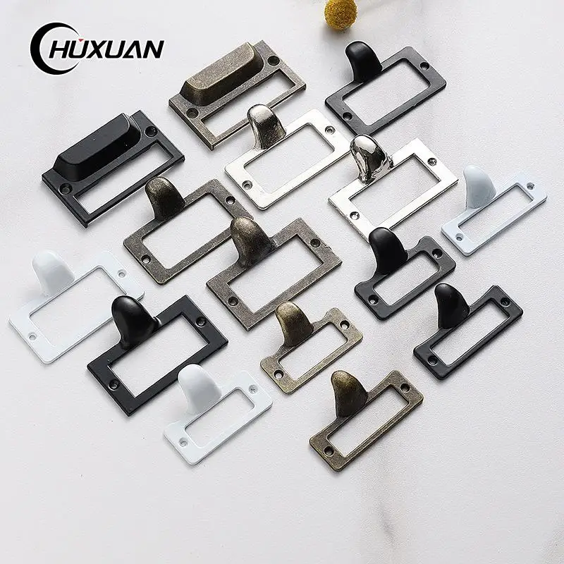 

10PCS Mini Bronze Metal Handles Box Pulls Drawer Knobs Shell Cabinet Handle Antique Brass Furniture Handle With Screws Hardware
