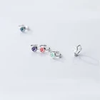 Simle простые Обручи Huggies, красочное эмалированное счастливое лицо, улыбка и сердце, фотоэлемент для женщин 2021, свадебные украшения, серьги, подарок