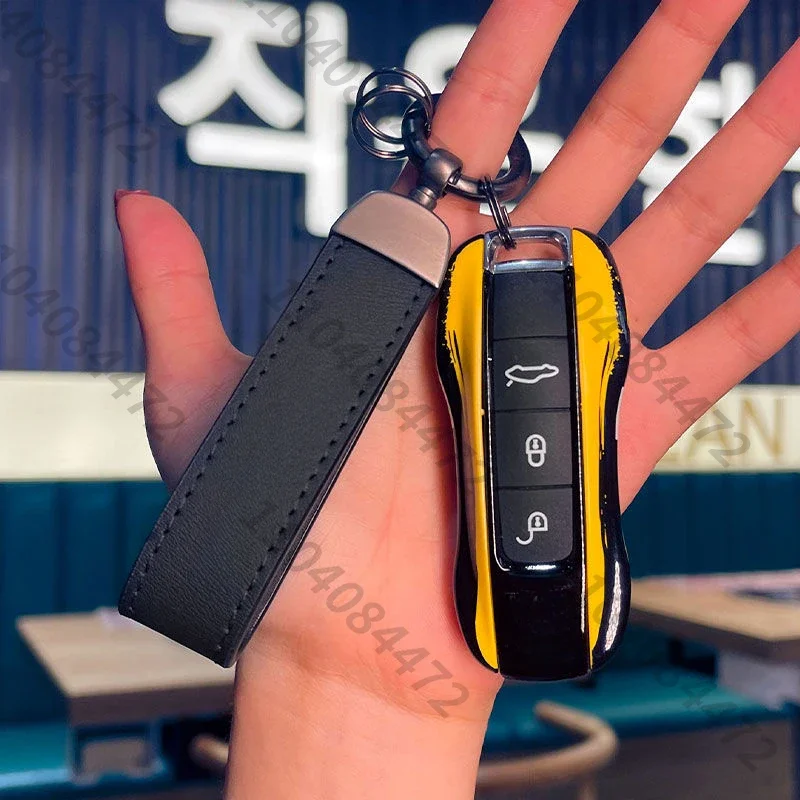 Чехол для дистанционного ключа В гоночном стиле чехол подходит Porsche Cayenne Panamera Cayman