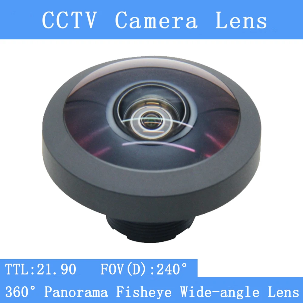 PU`Aimetis 5MP 360degree Panoramic Fisheye 1.4MM lens ultra Wide Angle FOV:240° HD M12 CCTV lens Camera Security Camera
