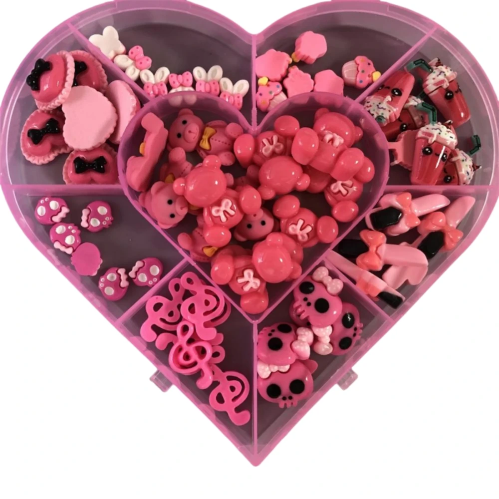 60 шт. Y2K ярко-розовый мультяшный кролик леденец череп галстук-бабочка медведь