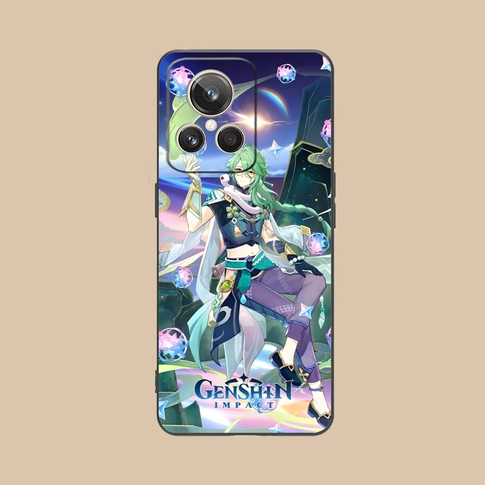 Мягкий черный чехол для телефона Genshin Impact Baizhu Mobile Cell Realme GT 2 9i 8i 7i Pro X50 X2 C35 C21 C20 C11 C3