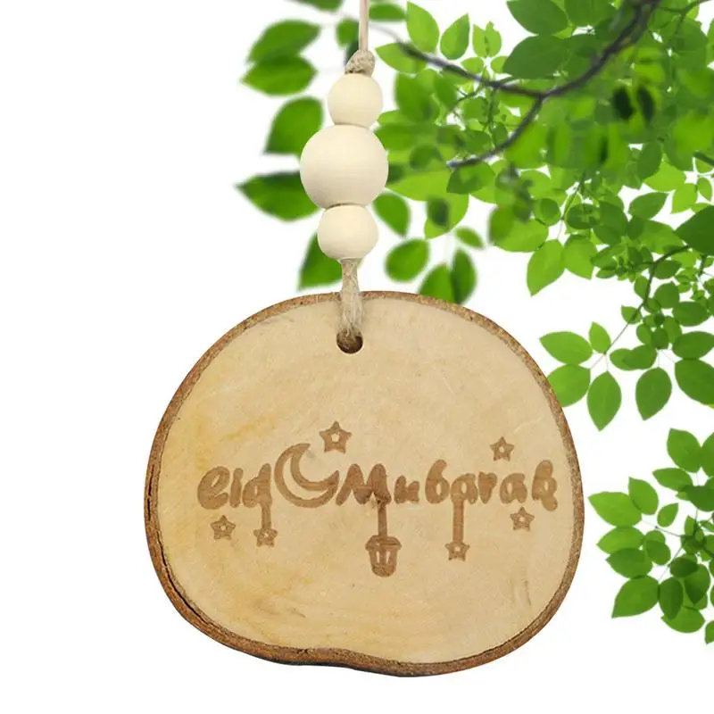

EID Mubaraks Wooden Ornaments Hollow Star Moon Hang Pendants Ramadans Decoration For Home Islamic Muslims Party Eid Decor