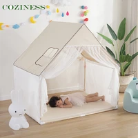 baby tent children cotton canvas solid color simple play house foldable storage portable travel game mat outdoor fun wholesale