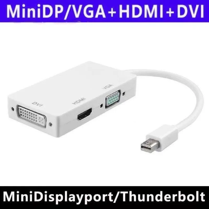 

3-в-1 преобразователь Mini DP-HDMI + VGA + DVI 1080p