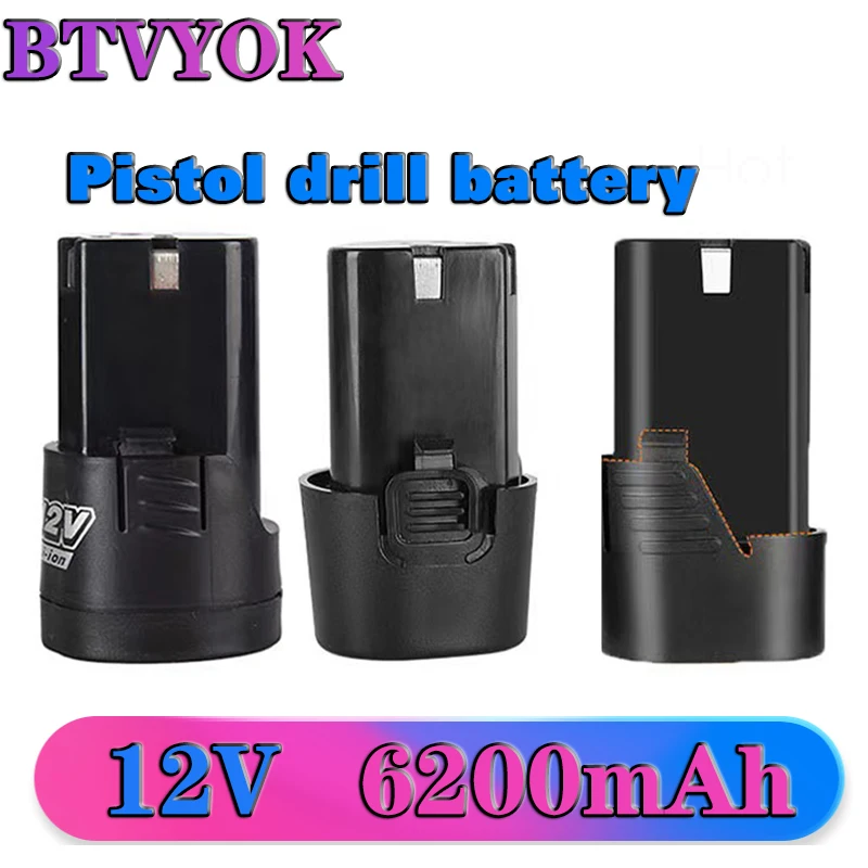 

12V 6200mAh lithium battery 18650 lithium ion battery power tool accessory for cordless screwdriver electric drill battery